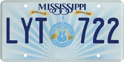 MS license plate LYT722