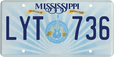MS license plate LYT736