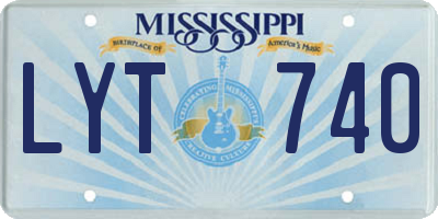 MS license plate LYT740