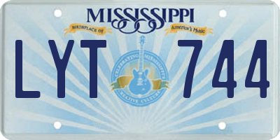 MS license plate LYT744