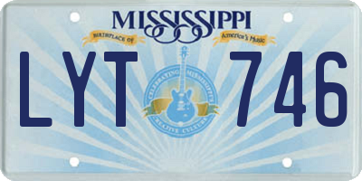 MS license plate LYT746
