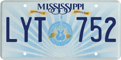 MS license plate LYT752