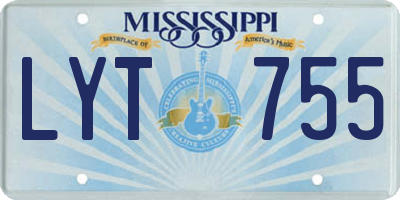MS license plate LYT755