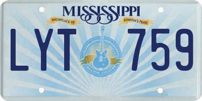 MS license plate LYT759