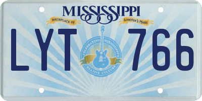 MS license plate LYT766