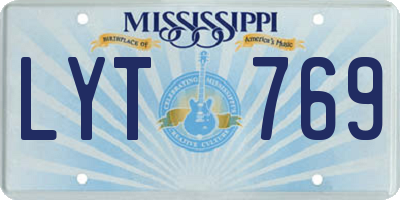 MS license plate LYT769