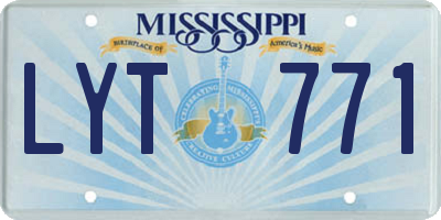 MS license plate LYT771