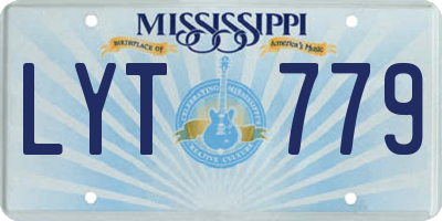 MS license plate LYT779