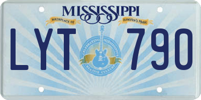 MS license plate LYT790
