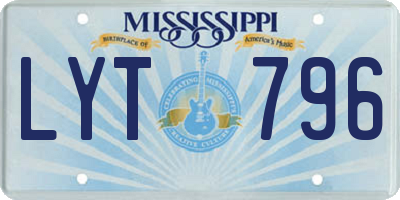 MS license plate LYT796