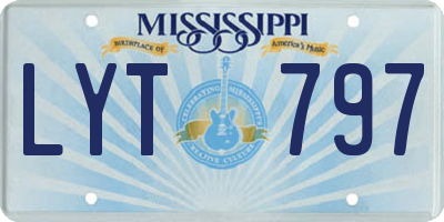 MS license plate LYT797