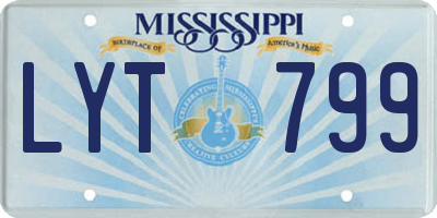 MS license plate LYT799