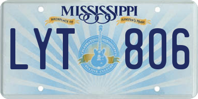 MS license plate LYT806