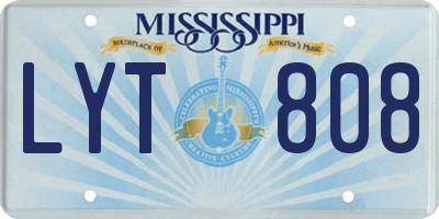 MS license plate LYT808