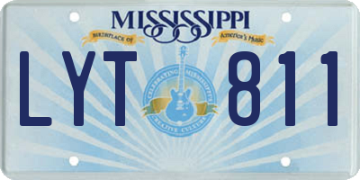 MS license plate LYT811