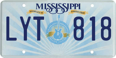 MS license plate LYT818
