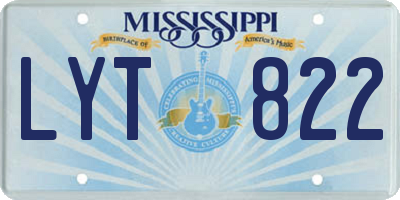 MS license plate LYT822