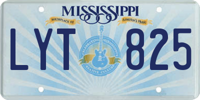 MS license plate LYT825