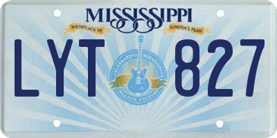 MS license plate LYT827