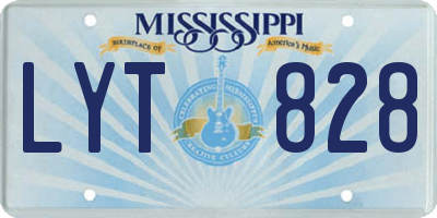 MS license plate LYT828
