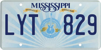 MS license plate LYT829