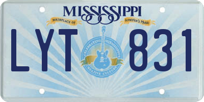 MS license plate LYT831