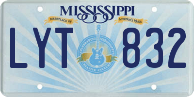 MS license plate LYT832
