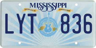 MS license plate LYT836