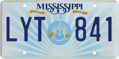MS license plate LYT841