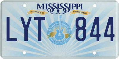 MS license plate LYT844