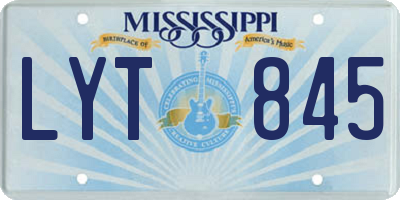MS license plate LYT845