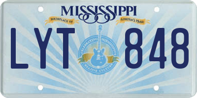 MS license plate LYT848