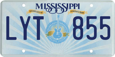 MS license plate LYT855