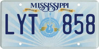MS license plate LYT858
