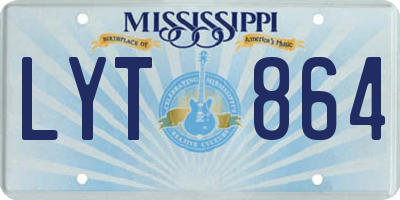 MS license plate LYT864