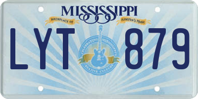 MS license plate LYT879
