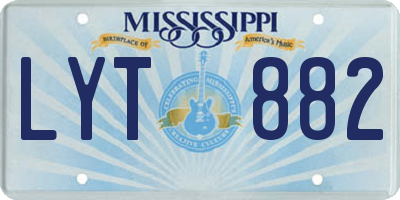MS license plate LYT882