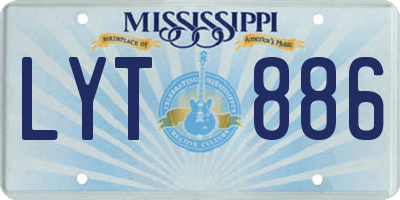 MS license plate LYT886