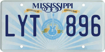 MS license plate LYT896