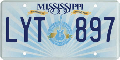 MS license plate LYT897