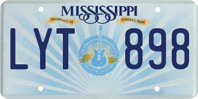 MS license plate LYT898