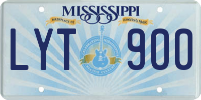 MS license plate LYT900