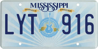 MS license plate LYT916