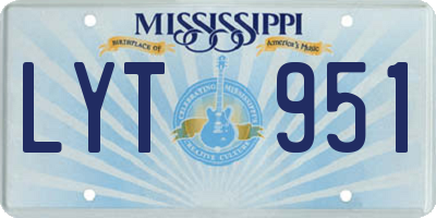 MS license plate LYT951