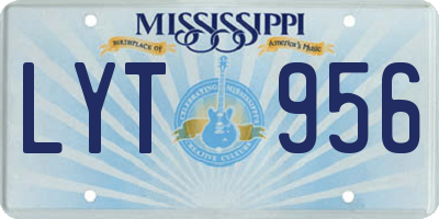 MS license plate LYT956