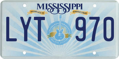 MS license plate LYT970