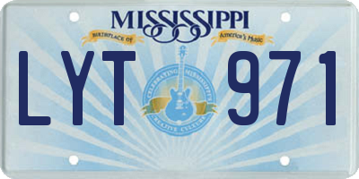 MS license plate LYT971