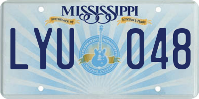 MS license plate LYU048