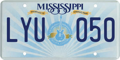 MS license plate LYU050