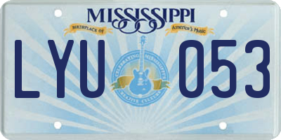 MS license plate LYU053